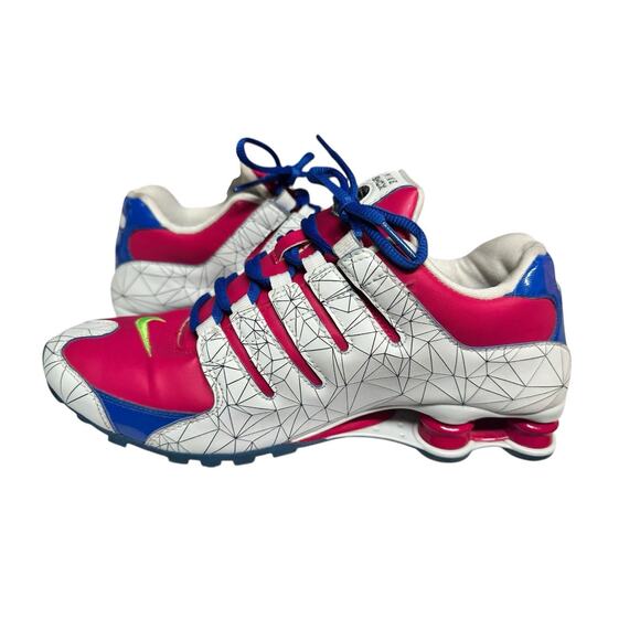 Nike Shox Womens NZ NikeID Pink Blue White Running Shoes Sz 9W Rare Custom 2011 - Picture 4 of 12
